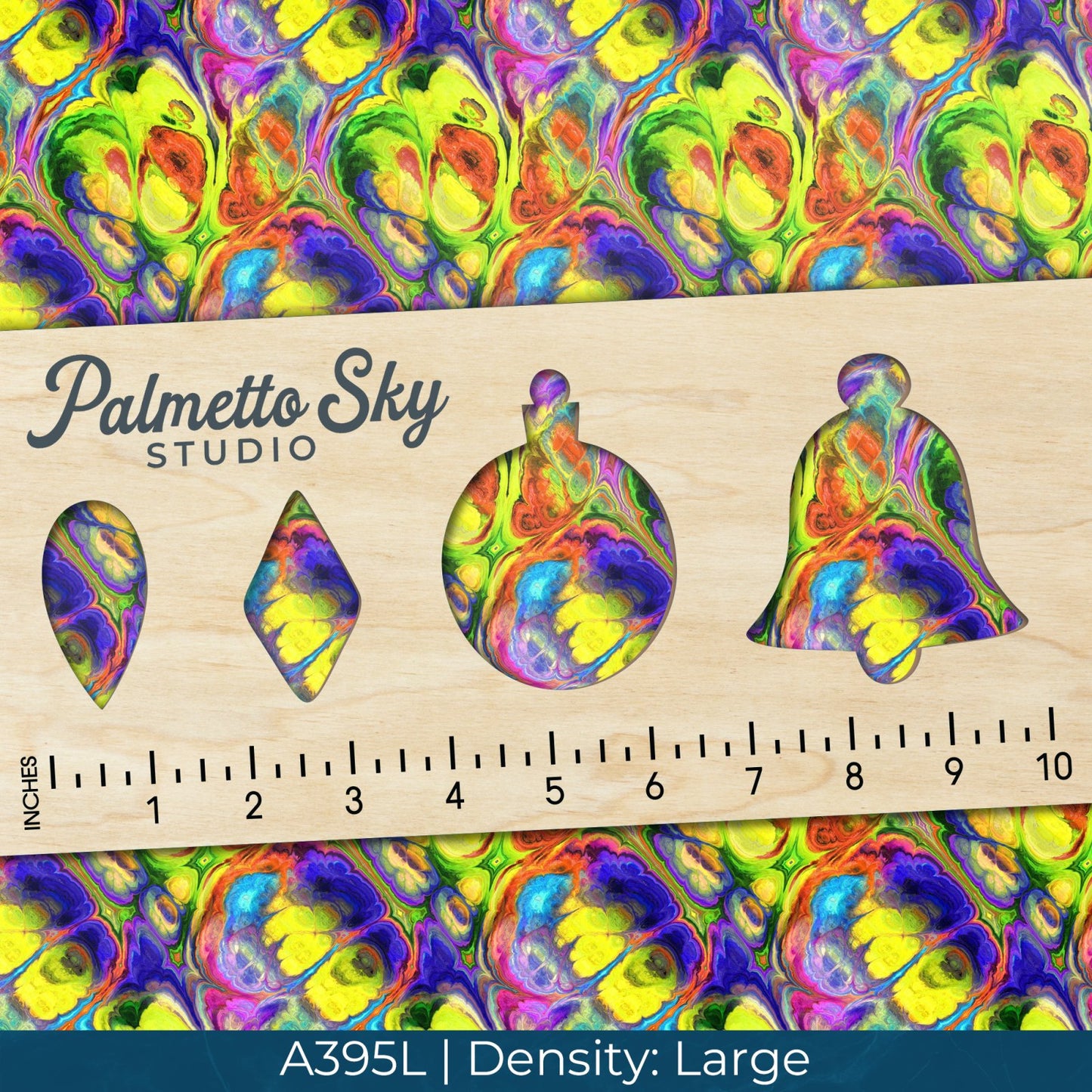 A395 Blue Yellow Marble Paint - Palmetto Sky Studio