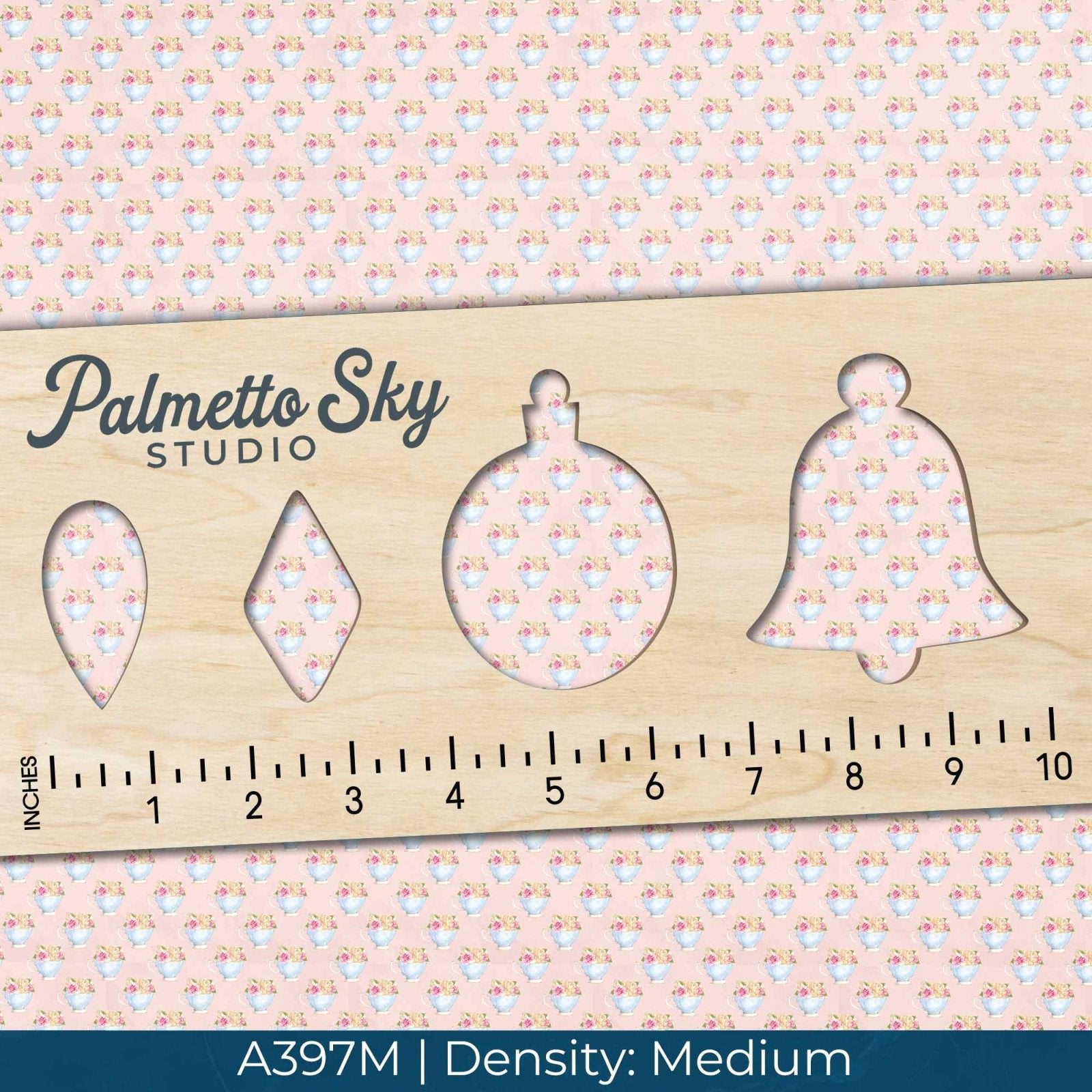 A397 Floral Teacup Pattern - Palmetto Sky Studio