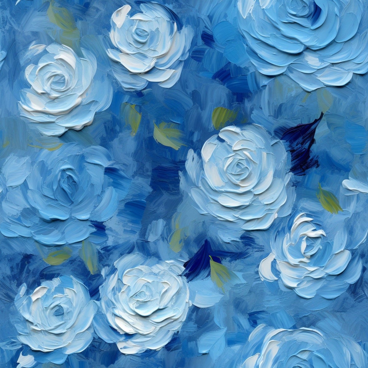 A402 Blue Watercolor Floral - Palmetto Sky Studio
