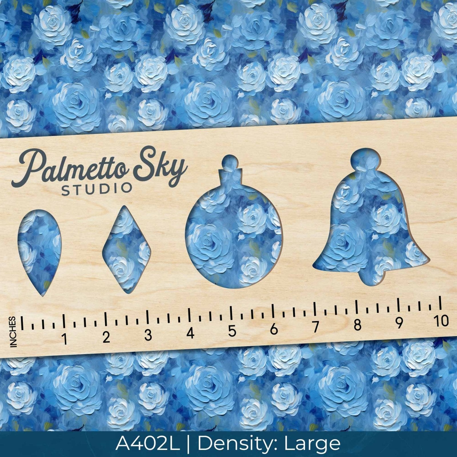 A402 Blue Watercolor Floral - Palmetto Sky Studio