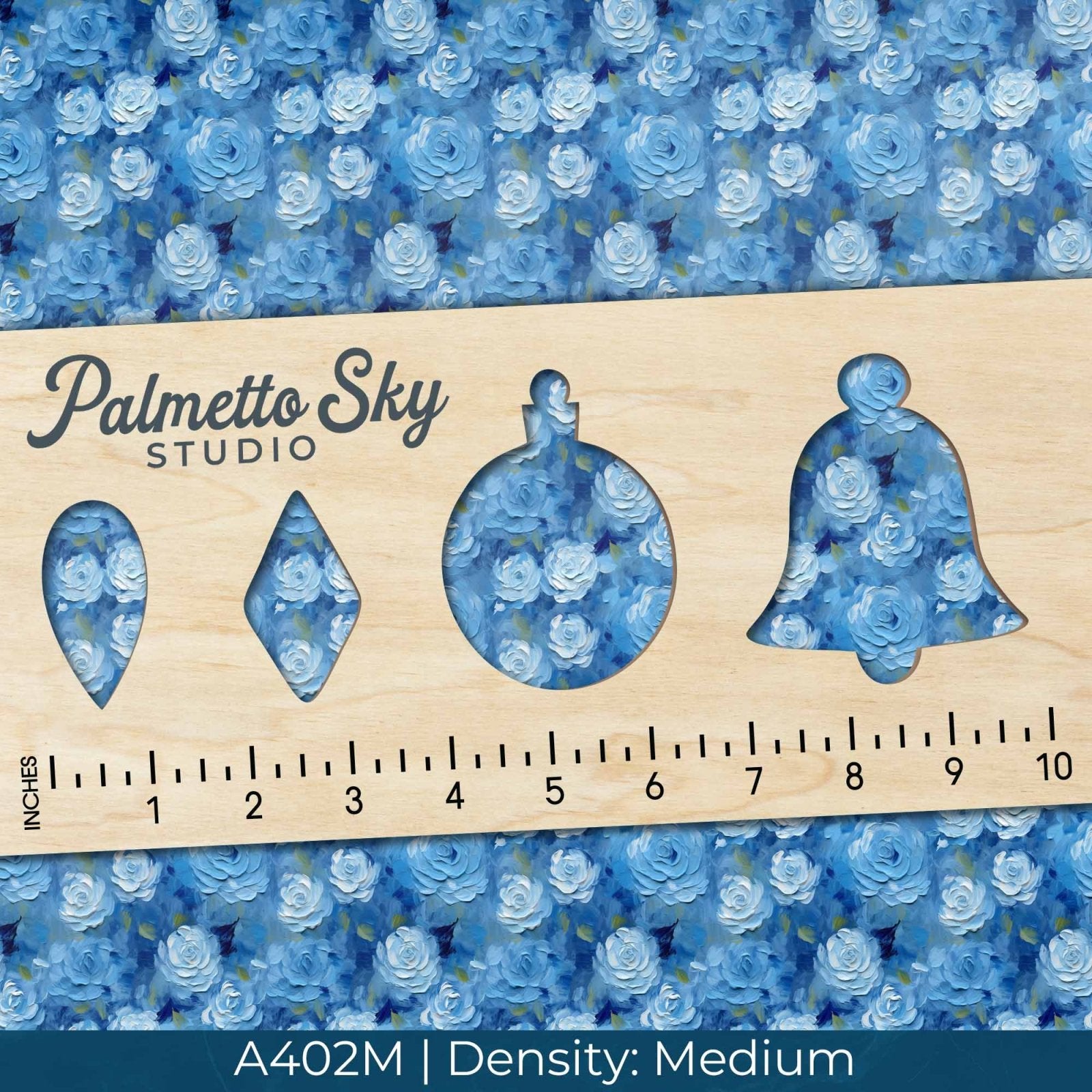 A402 Blue Watercolor Floral - Palmetto Sky Studio