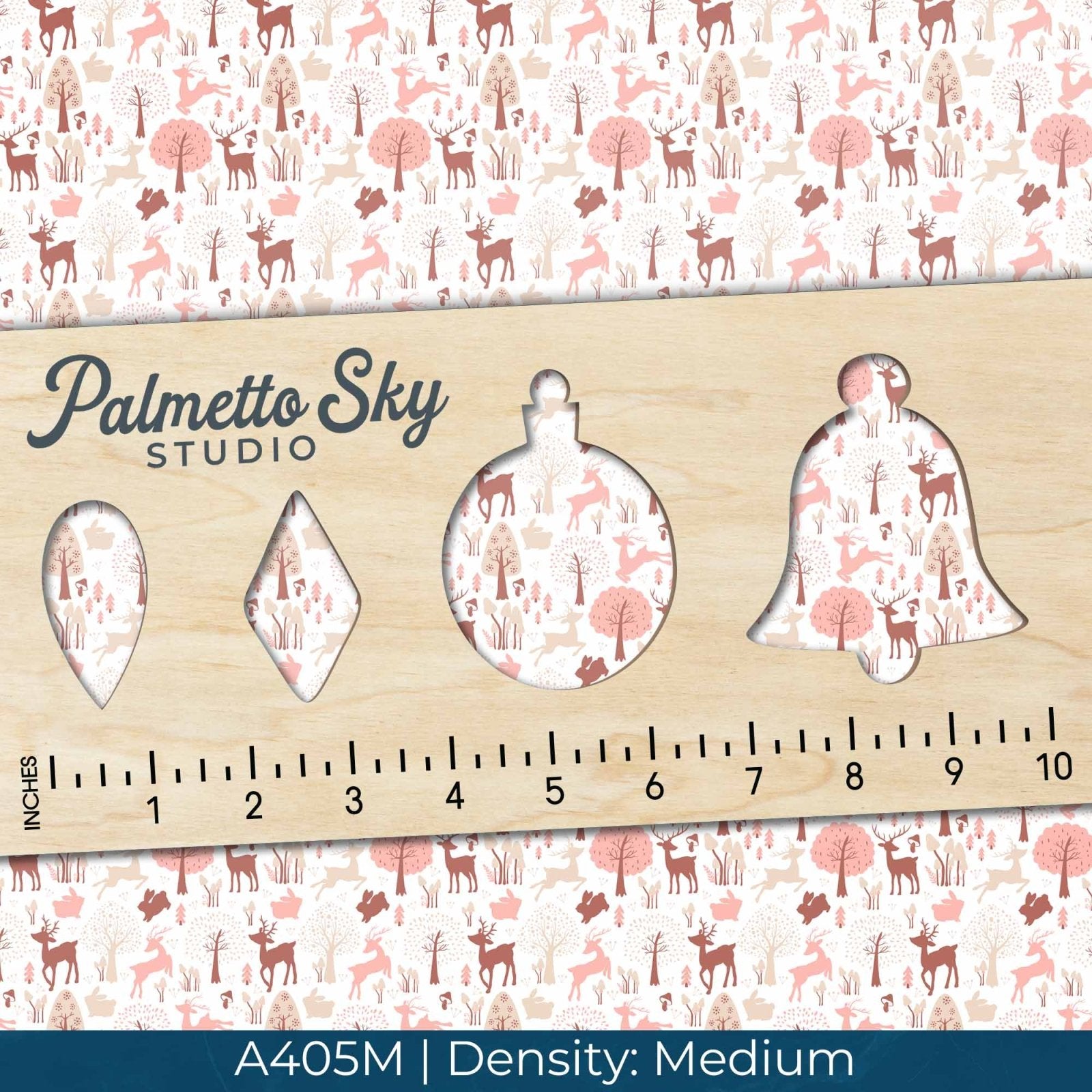 A405 Pink Woodland Pattern - Palmetto Sky Studio