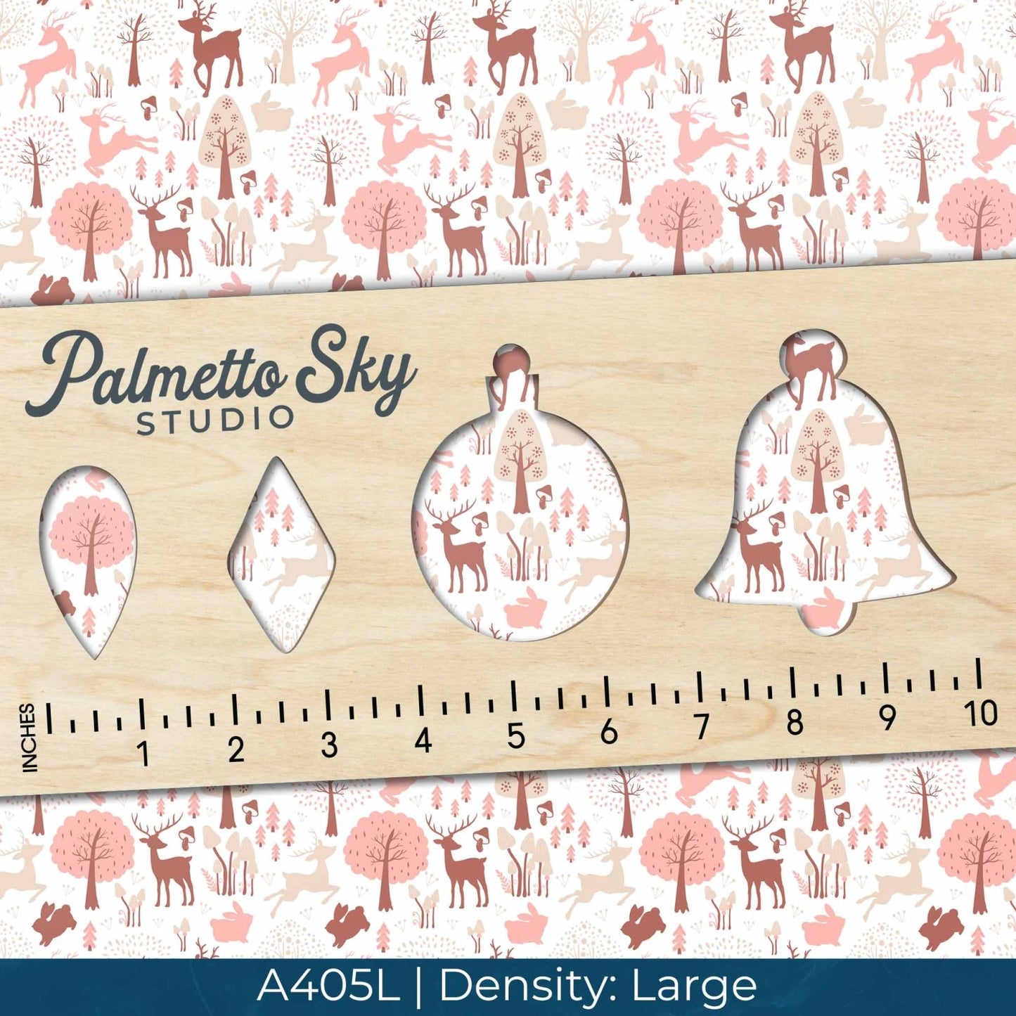 A405 Pink Woodland Pattern - Palmetto Sky Studio