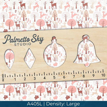 A405 Pink Woodland Pattern - Palmetto Sky Studio