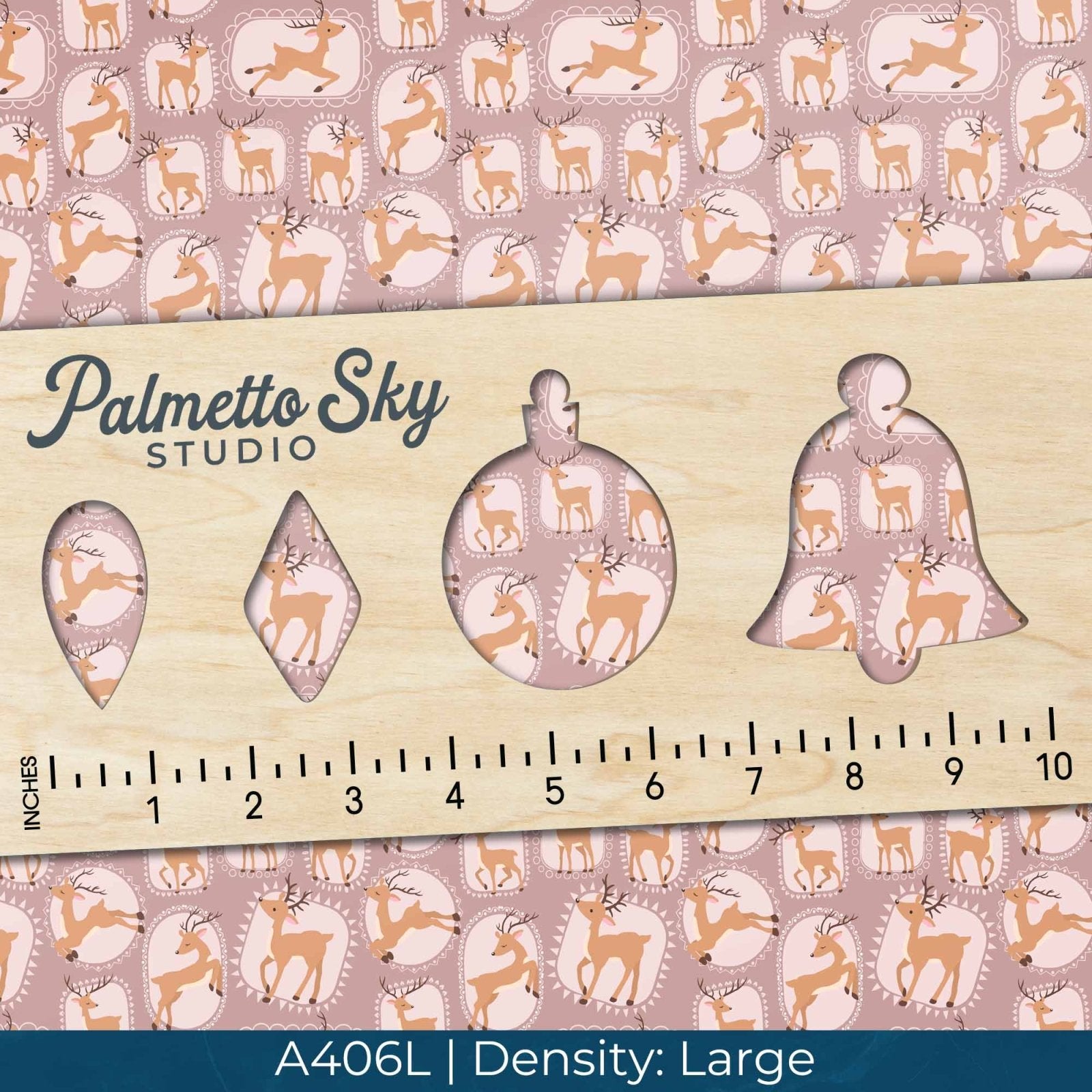 A406 Purple Deer Doilies - Palmetto Sky Studio