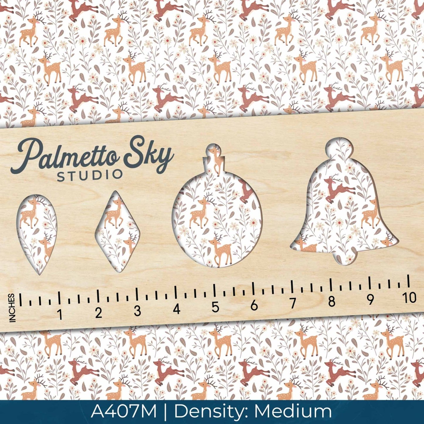 A407 Deer and Daisies - Palmetto Sky Studio