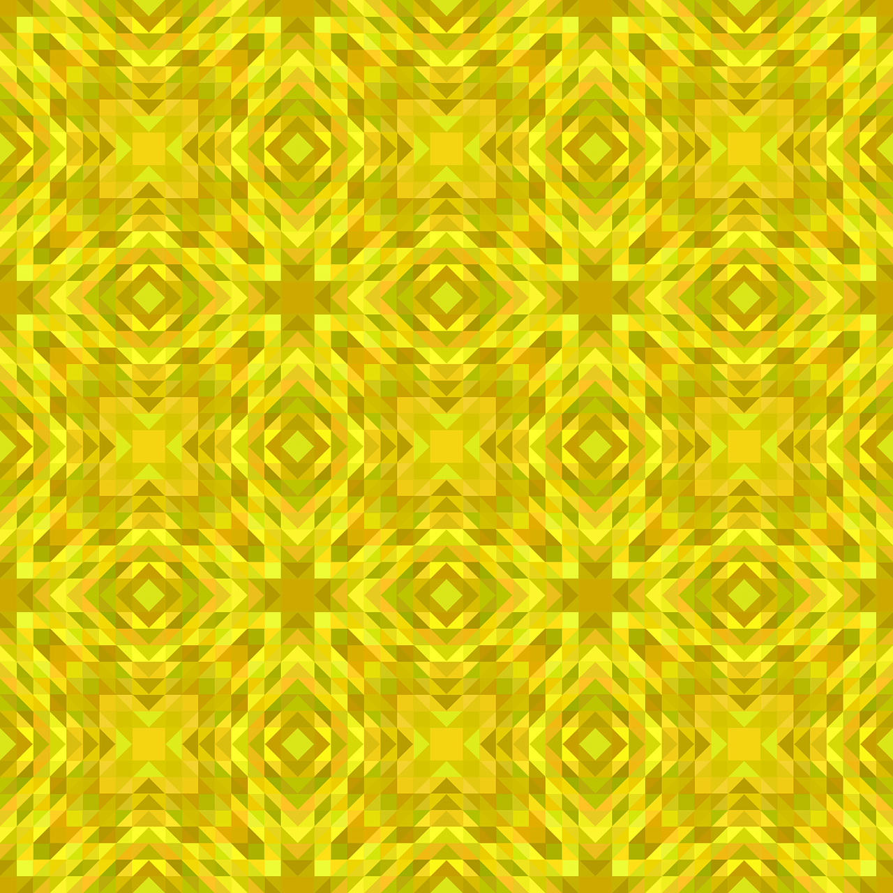 A408 Yellow Kaleidoscope Pattern - Palmetto Sky Studio