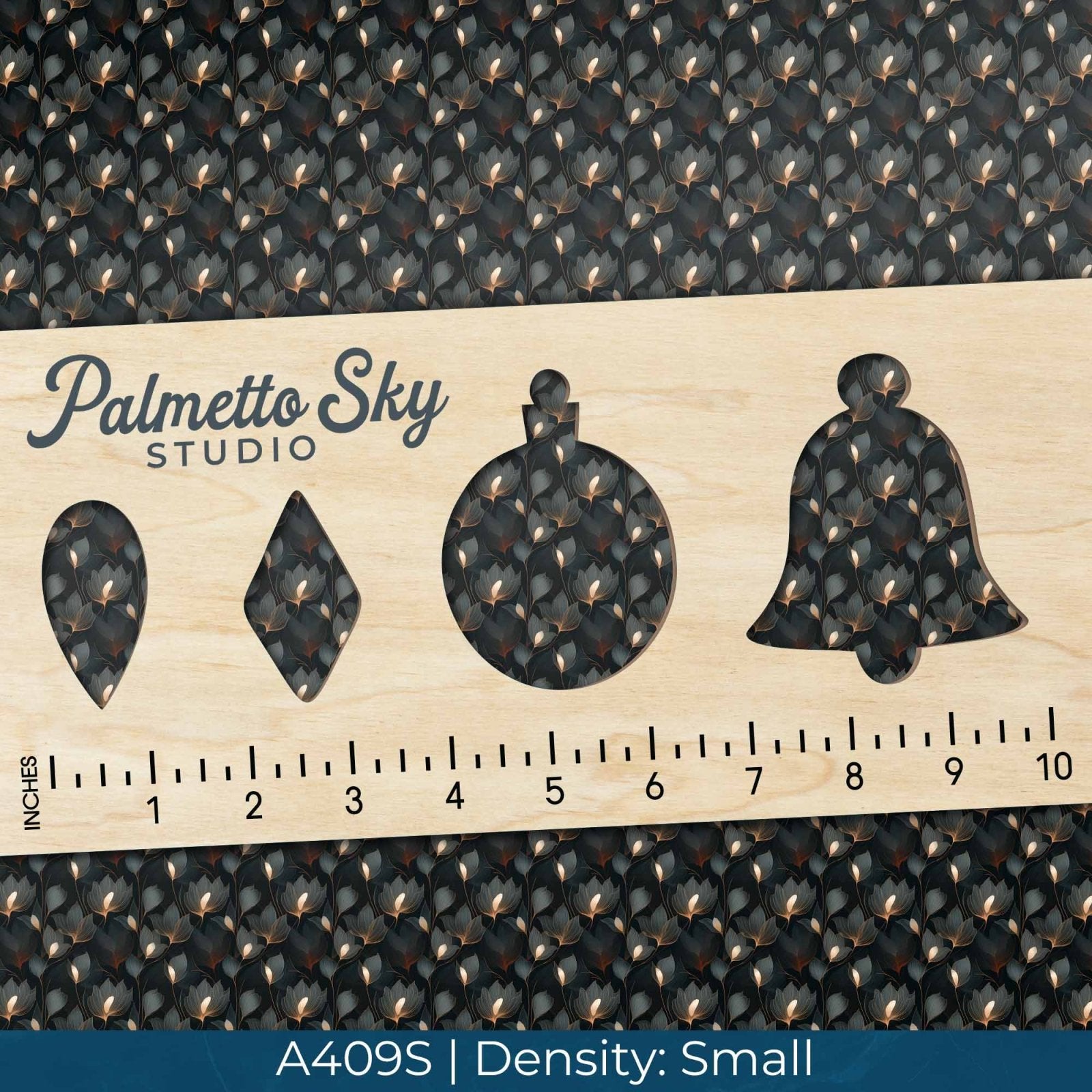 A409 Dark Floral Pattern - Palmetto Sky Studio