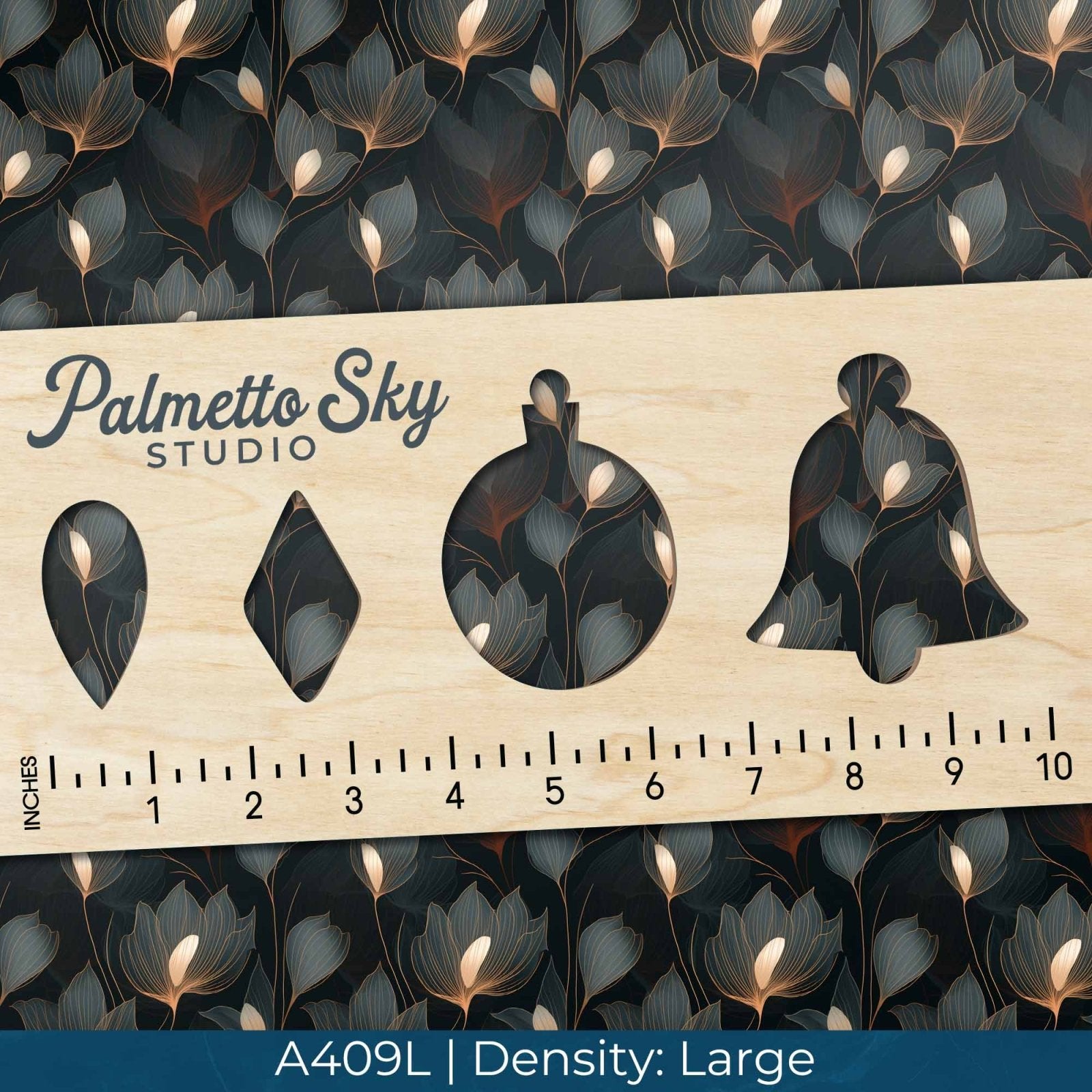 A409 Dark Floral Pattern - Palmetto Sky Studio