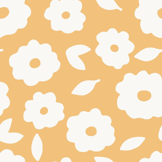 A410 Golden Bold Floral - Palmetto Sky Studio