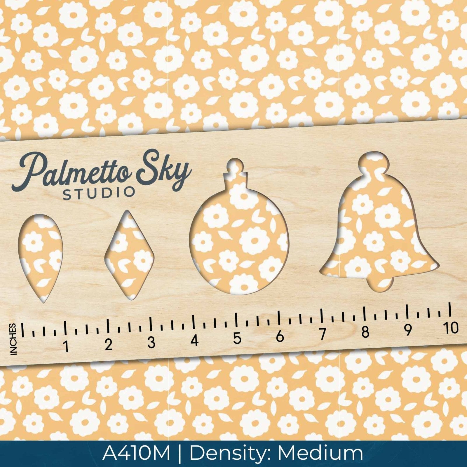 A410 Golden Bold Floral - Palmetto Sky Studio