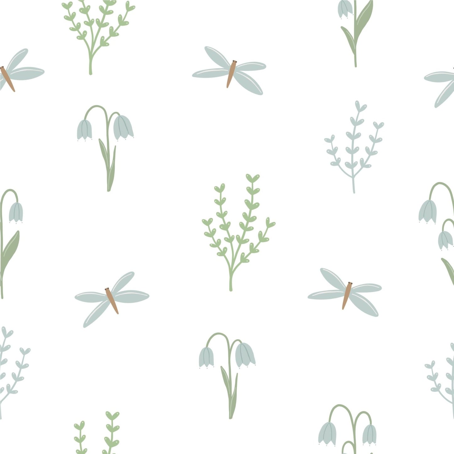 A414 Subtle Spring Dragonflies - Palmetto Sky Studio