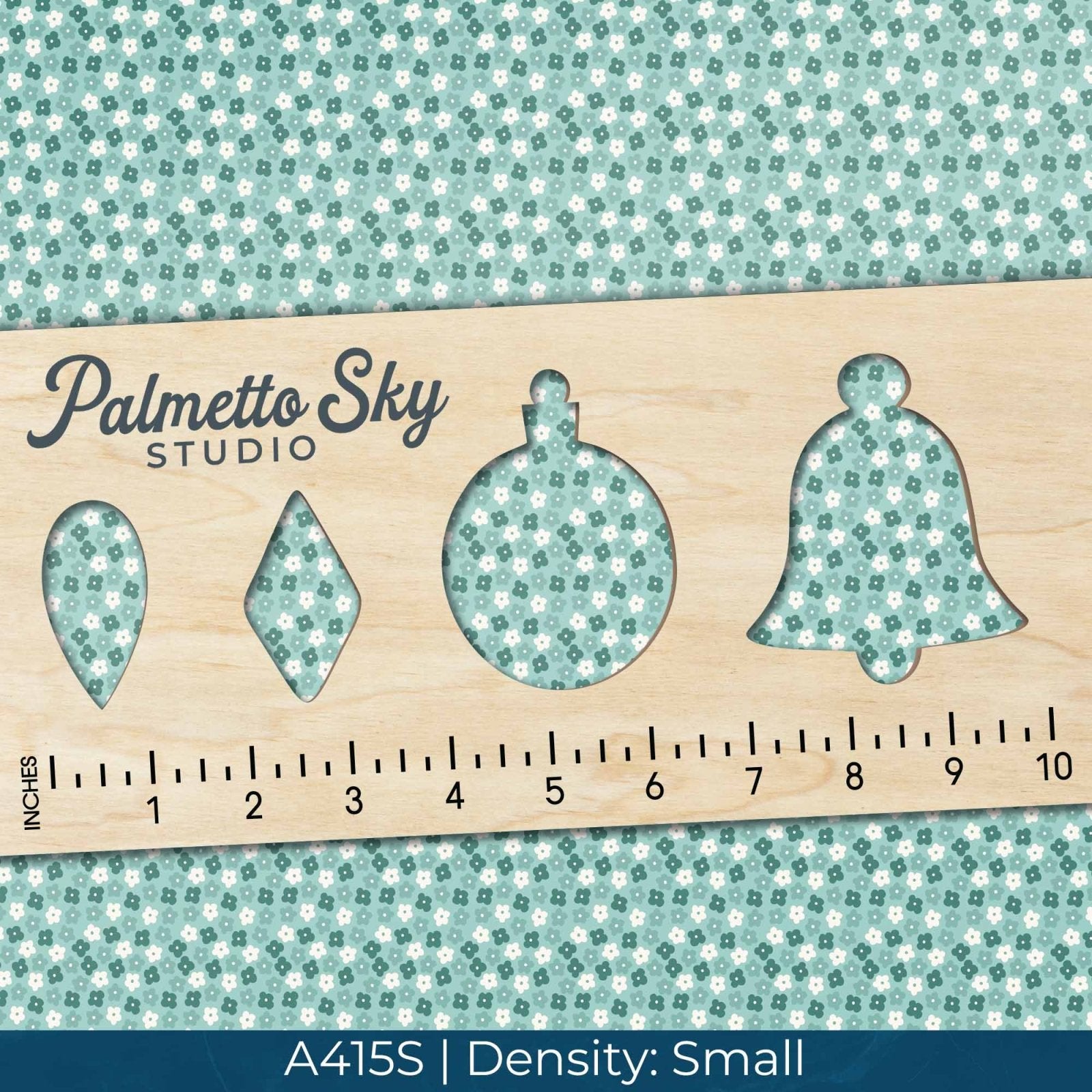 A415 Fun Teal Blossoms - Palmetto Sky Studio