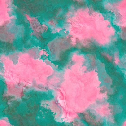 A426 Pink & Green Watercolor - Palmetto Sky Studio