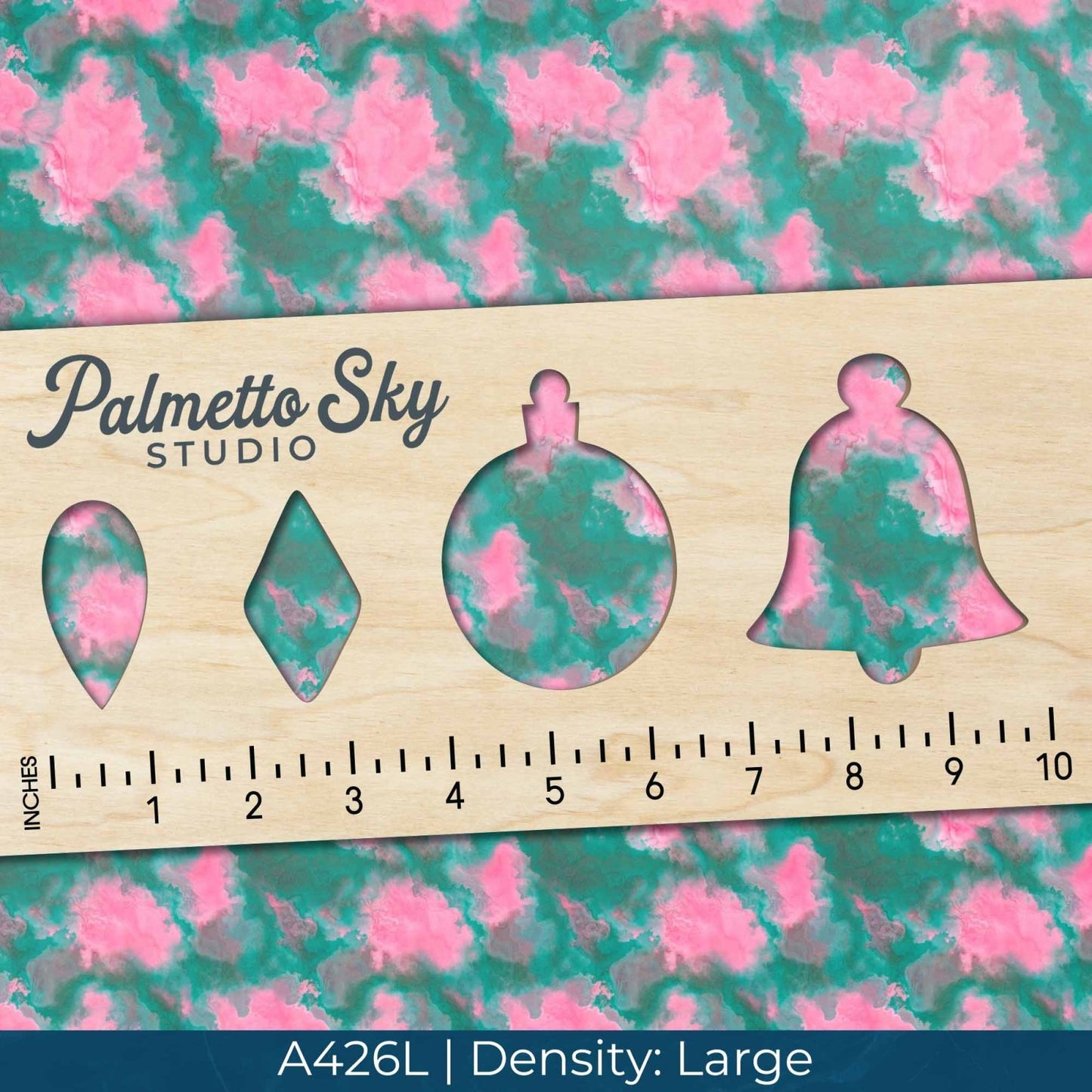 A426 Pink & Green Watercolor - Palmetto Sky Studio
