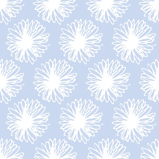 A430 Subtle Light Blue Flowers - Palmetto Sky Studio