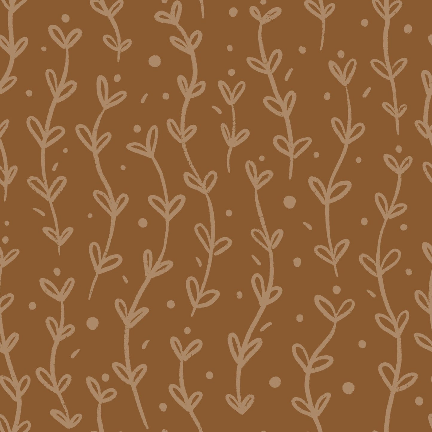 A434 Muted Brown Florals - Palmetto Sky Studio