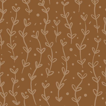 A434 Muted Brown Florals - Palmetto Sky Studio